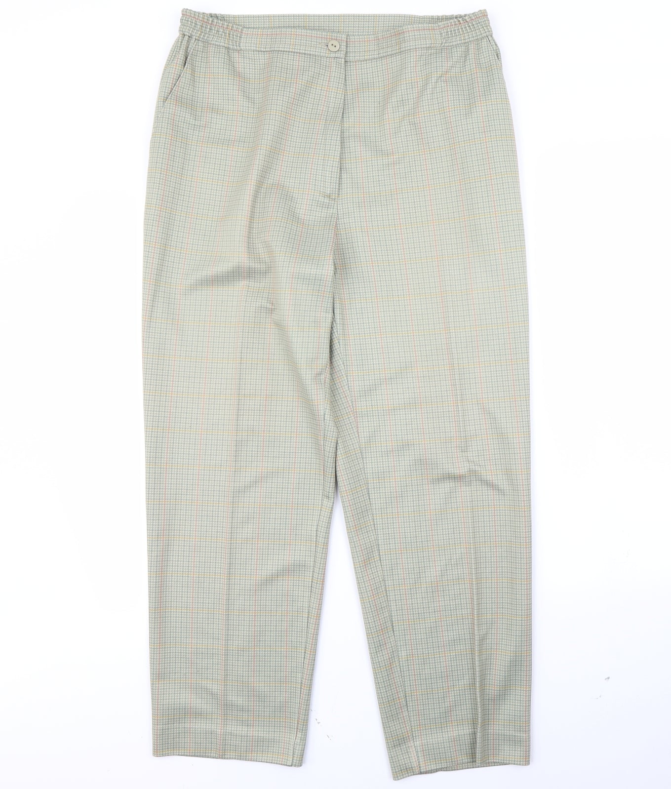 Preworn Mens Green Check  Trousers  Size 34 in L30 in