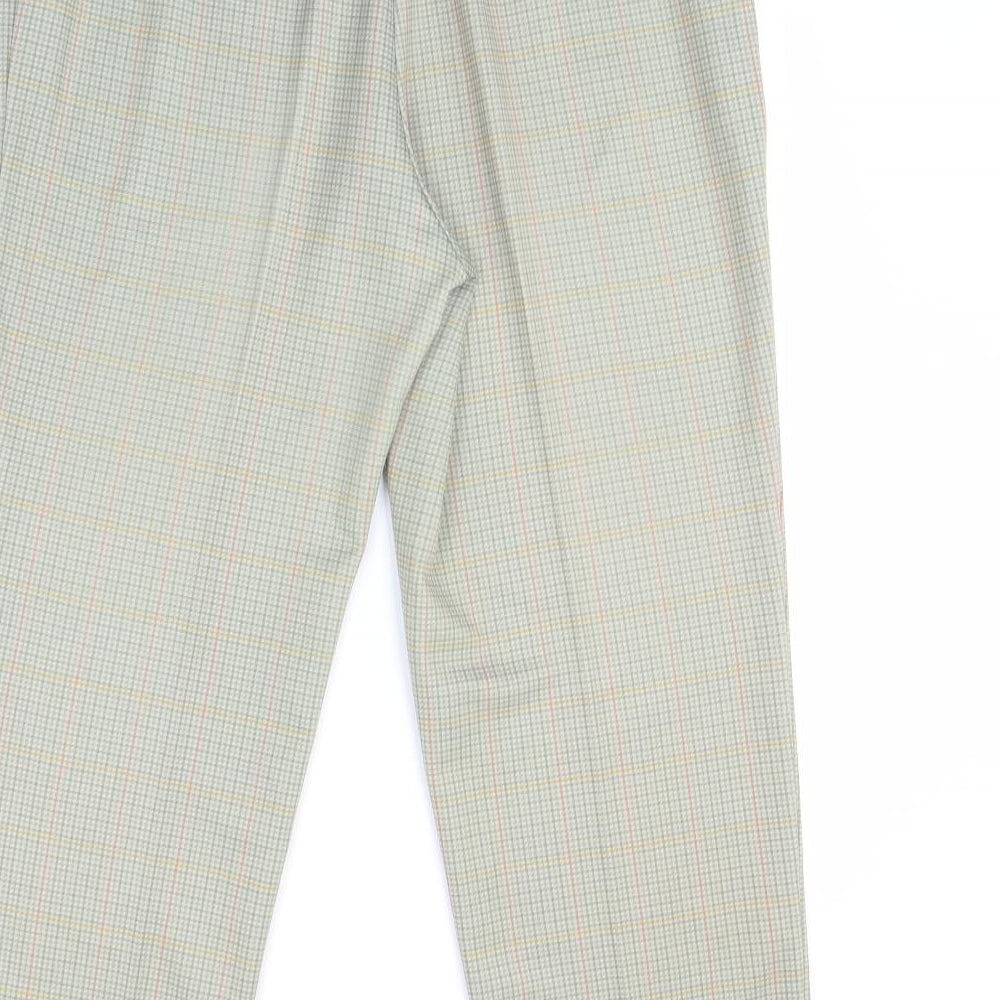 Preworn Mens Green Check  Trousers  Size 34 in L30 in