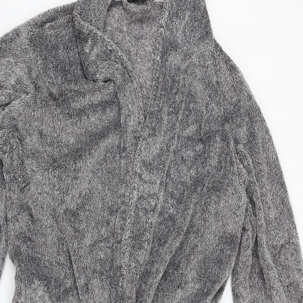 M&S Mens Grey  Fleece  Robe Size L