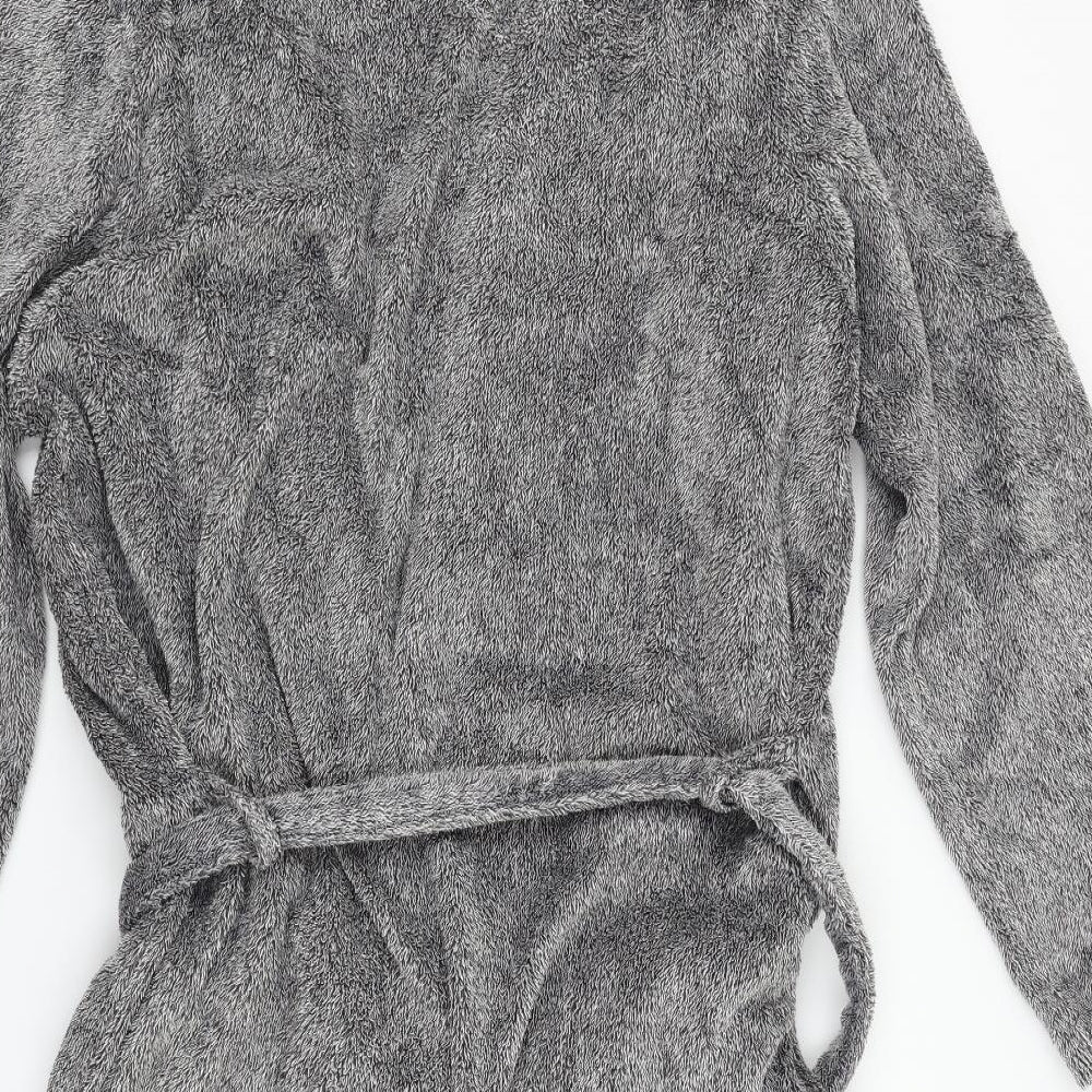 M&S Mens Grey  Fleece  Robe Size L