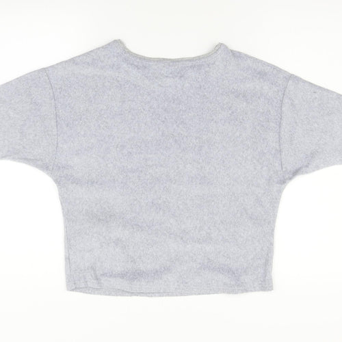 NEXT Girls Grey  Fleece Basic T-Shirt Size 9 Years  - Unicorn