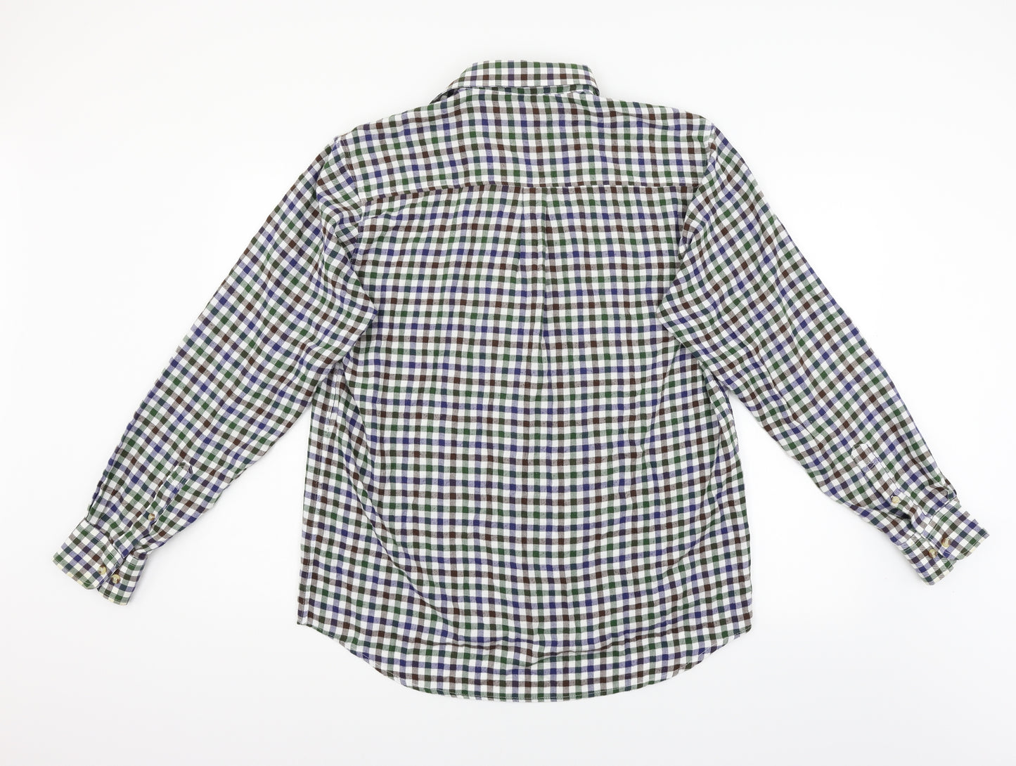 County Mens Multicoloured Check Flannel  Button-Up Size M