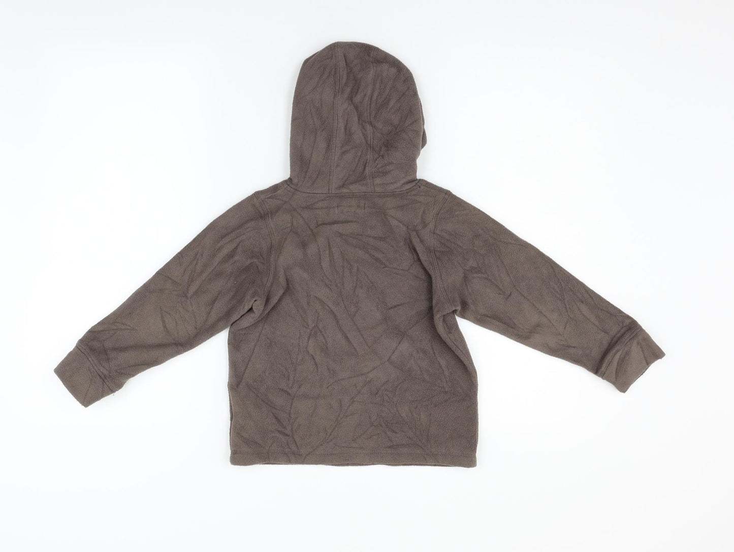 M&S Boys Brown  Fleece Pullover Hoodie Size 5-6 Years