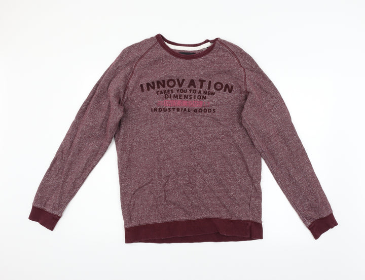 ONLY & SONS Mens Red Pullover Jumper Size M