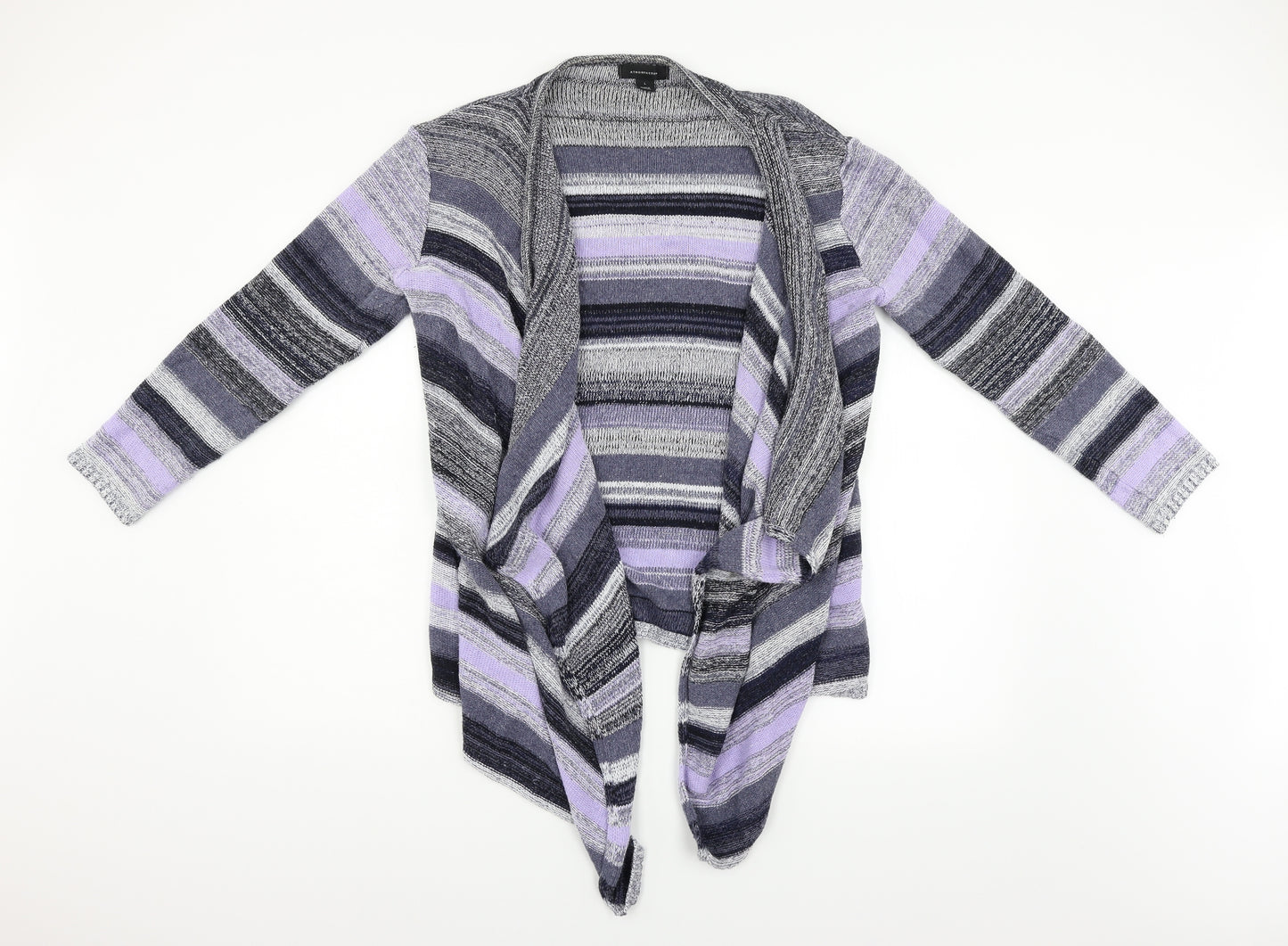 Primark Womens Blue Striped Knit Cardigan Jumper Size L
