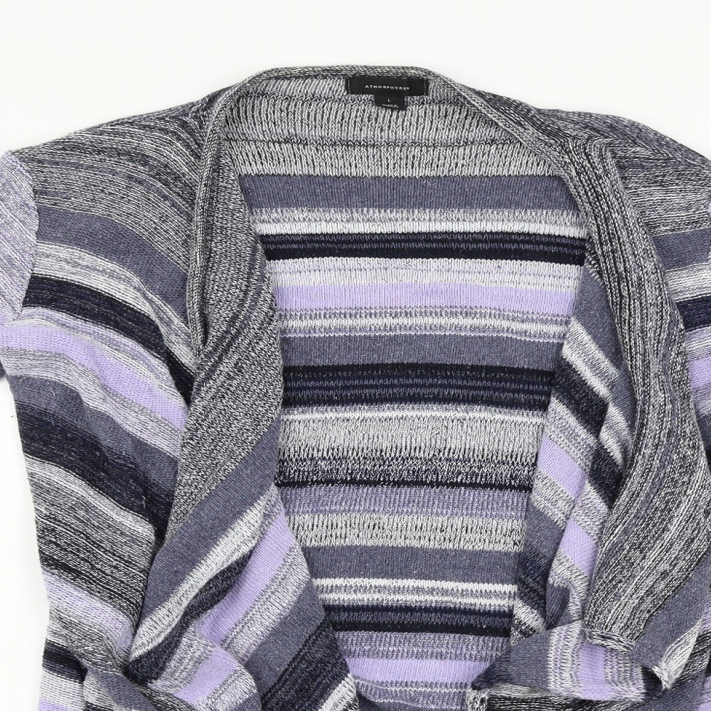 Primark Womens Blue Striped Knit Cardigan Jumper Size L