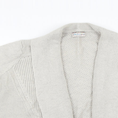 Indigo Womens Grey  Knit Cardigan Jumper Size 16