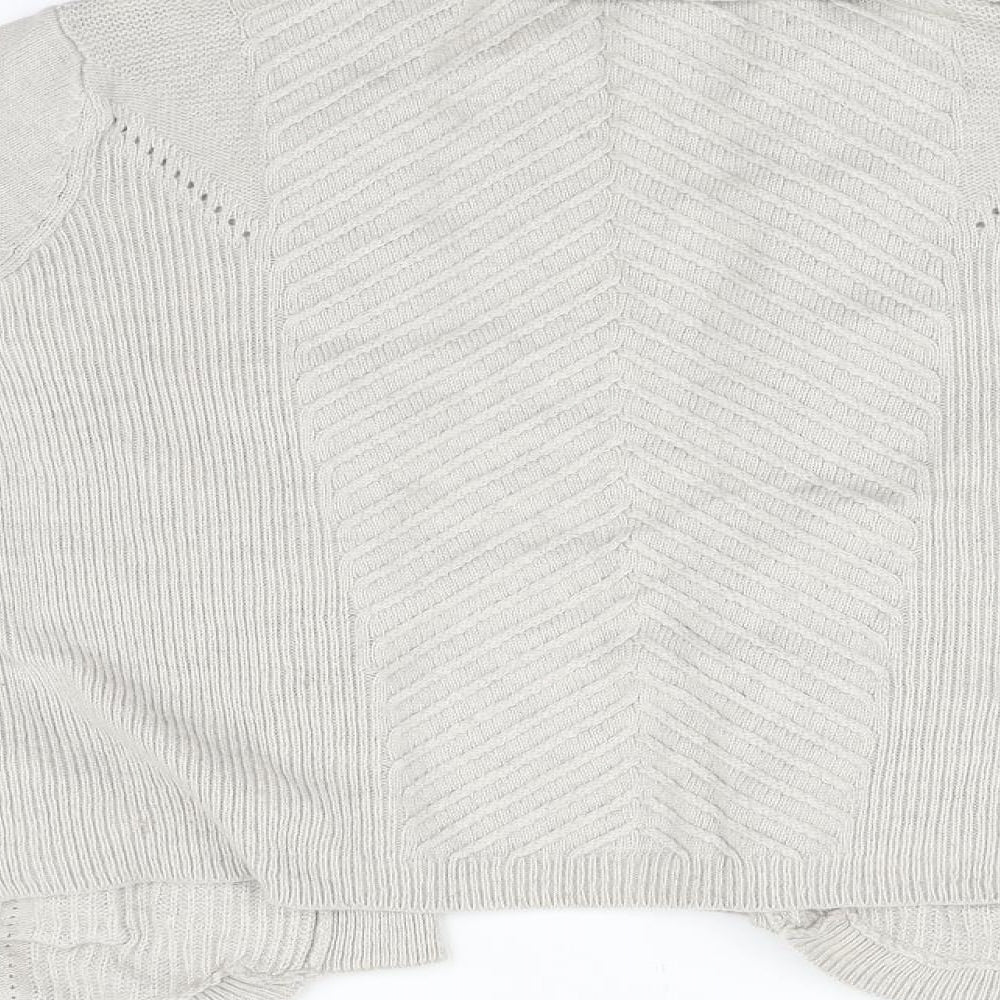 Indigo Womens Grey  Knit Cardigan Jumper Size 16