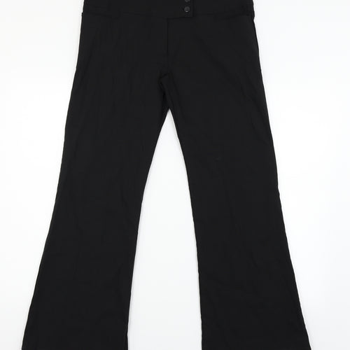 Preworn Womens Black   Trousers  Size 16 L29 in