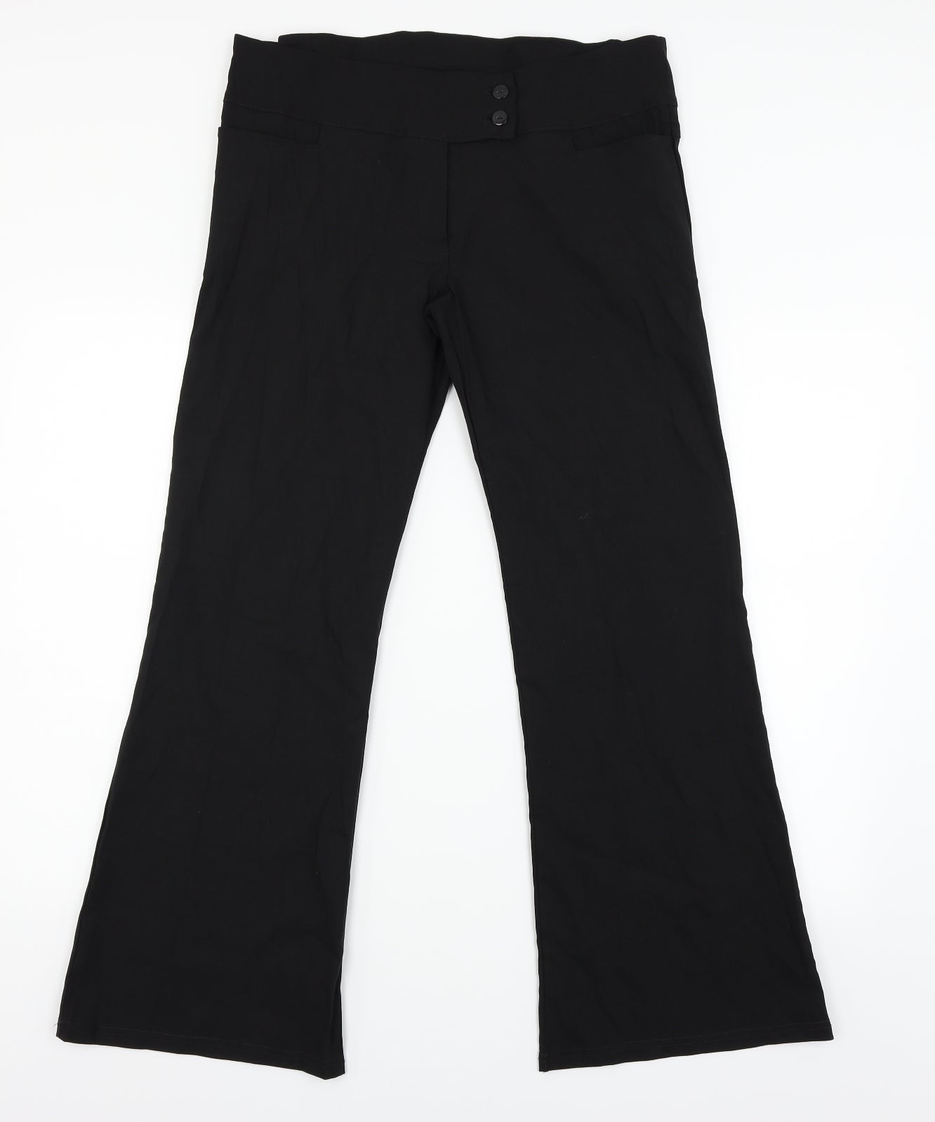 Preworn Womens Black   Trousers  Size 16 L29 in