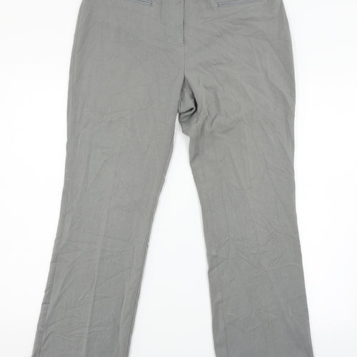 M&S Womens Grey   Trousers  Size 12 L28 in