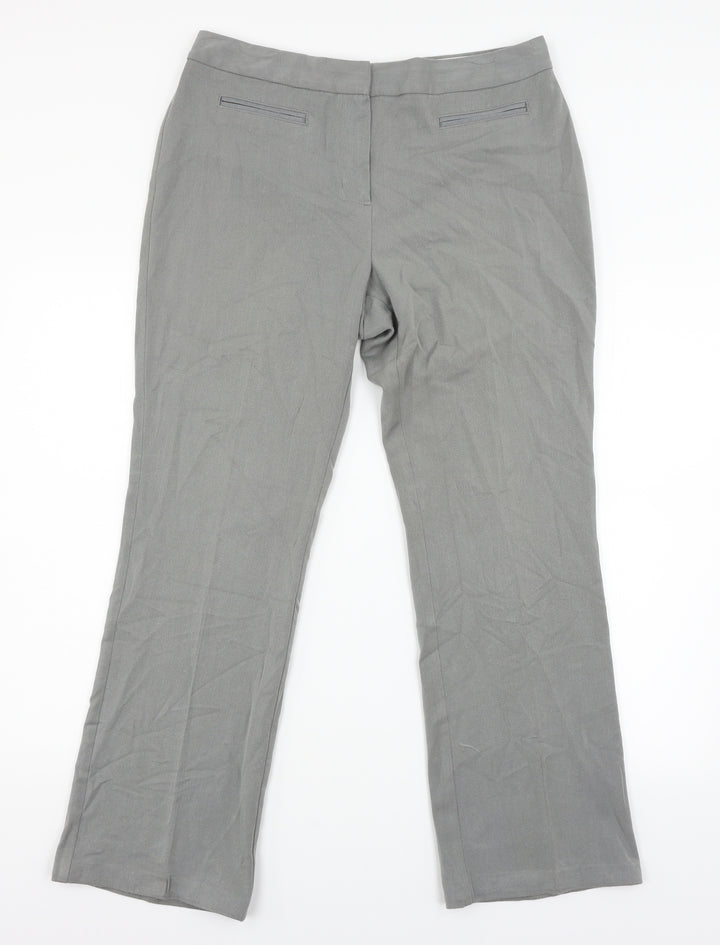 M&S Womens Grey Trousers Size 12 L28 in