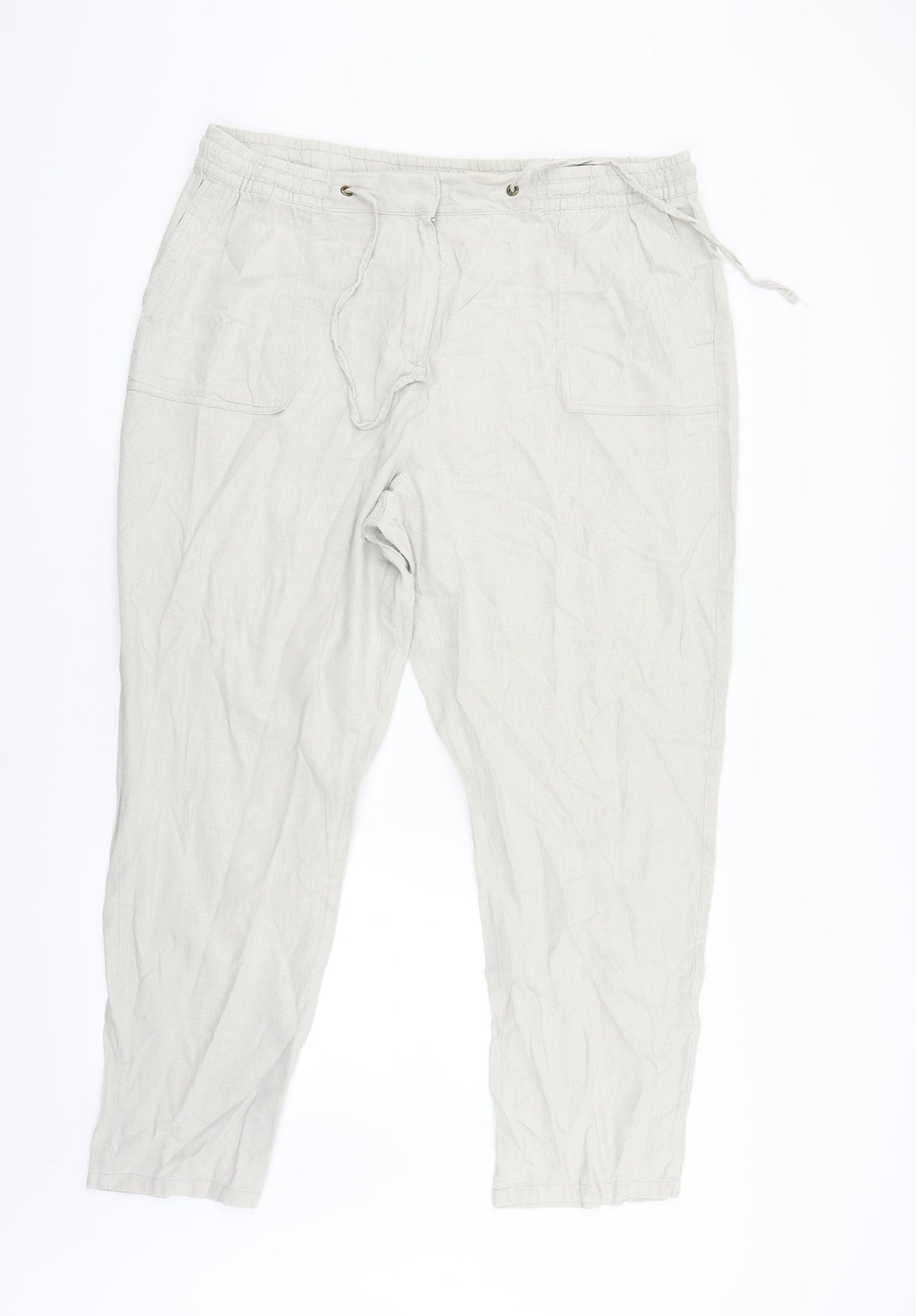Bonmarché Womens Beige   Trousers  Size 18 L27 in