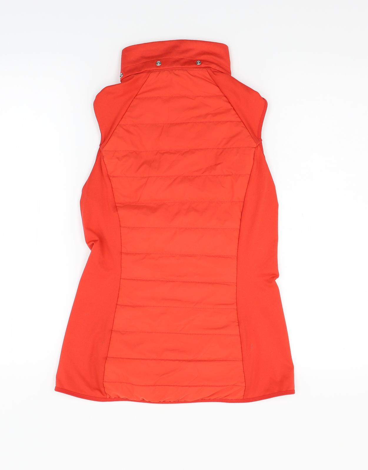 M&S Womens Red   Gilet Waistcoat Size S