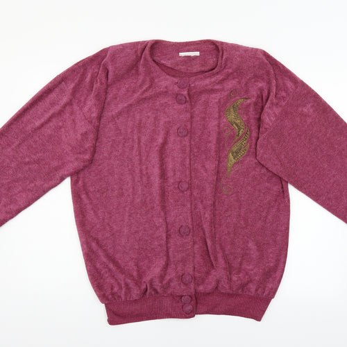 Silverstone Womens Pink  Knit Cardigan Jumper Size XL