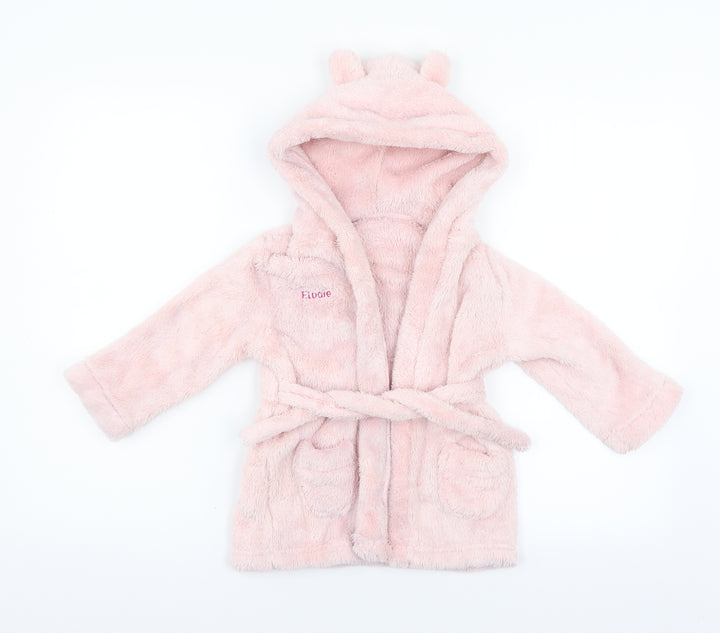Elodie Girls Pink Fleece Gown Size 12-18 Months