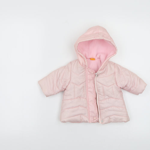 Mini Mode Baby Pink  Down Bomber Jacket Jacket Size 0-3 Months