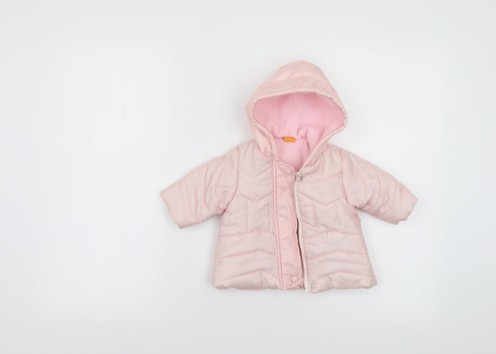 Mini Mode Baby Pink  Down Bomber Jacket Jacket Size 0-3 Months