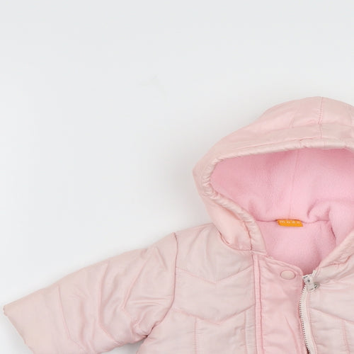 Mini Mode Baby Pink  Down Bomber Jacket Jacket Size 0-3 Months