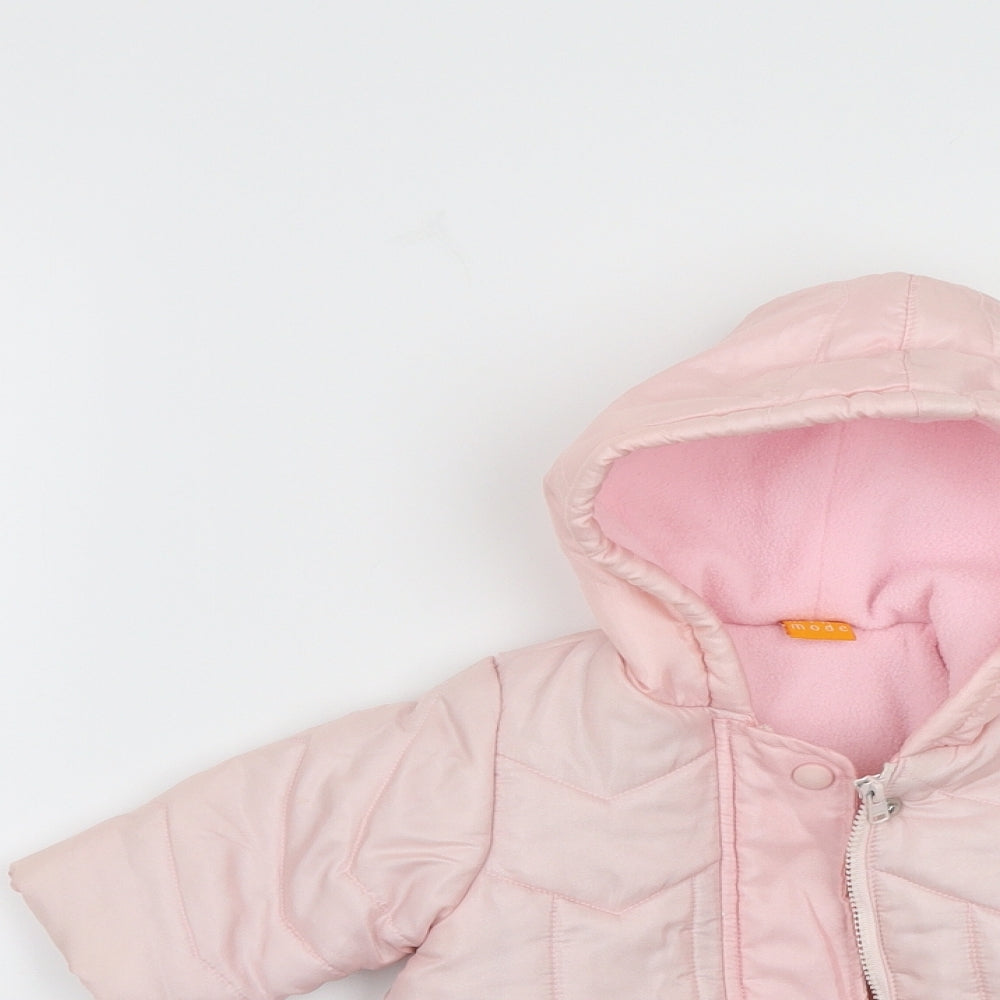 Mini Mode Baby Pink  Down Bomber Jacket Jacket Size 0-3 Months