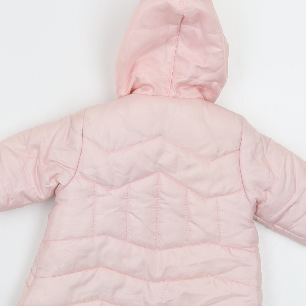 Mini Mode Baby Pink  Down Bomber Jacket Jacket Size 0-3 Months