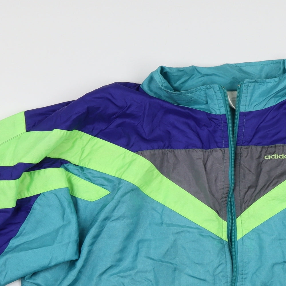 adidas Mens Multicoloured  Jersey Full Zip Sweatshirt Size M