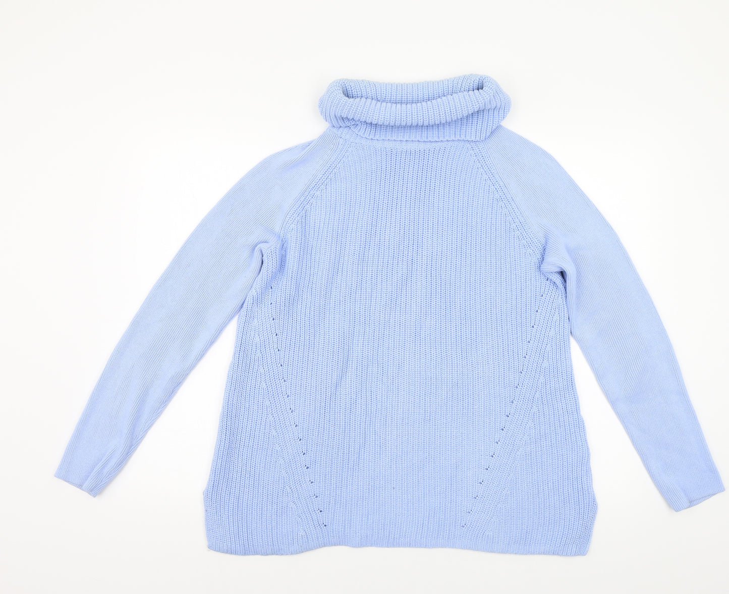 Lands' End Womens Blue  Knit Pullover Jumper Size M