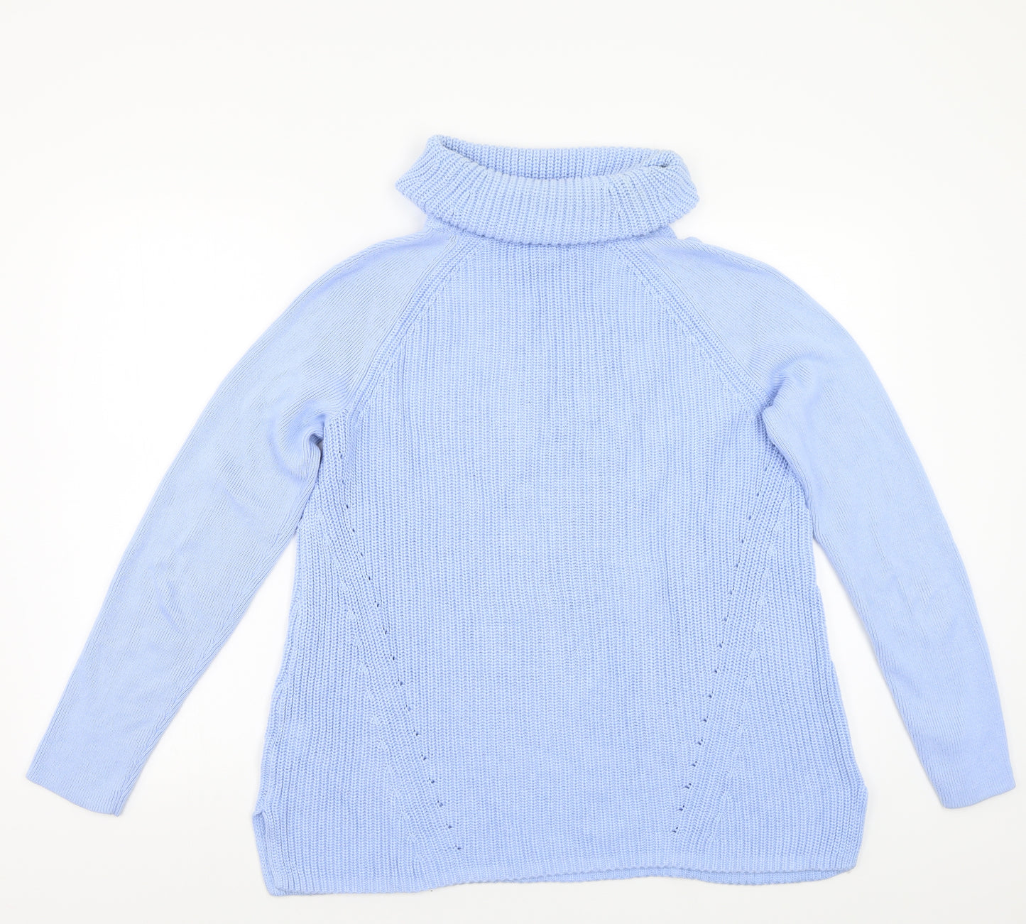 Lands' End Womens Blue  Knit Pullover Jumper Size M