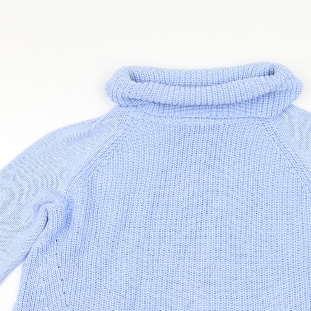 Lands' End Womens Blue  Knit Pullover Jumper Size M