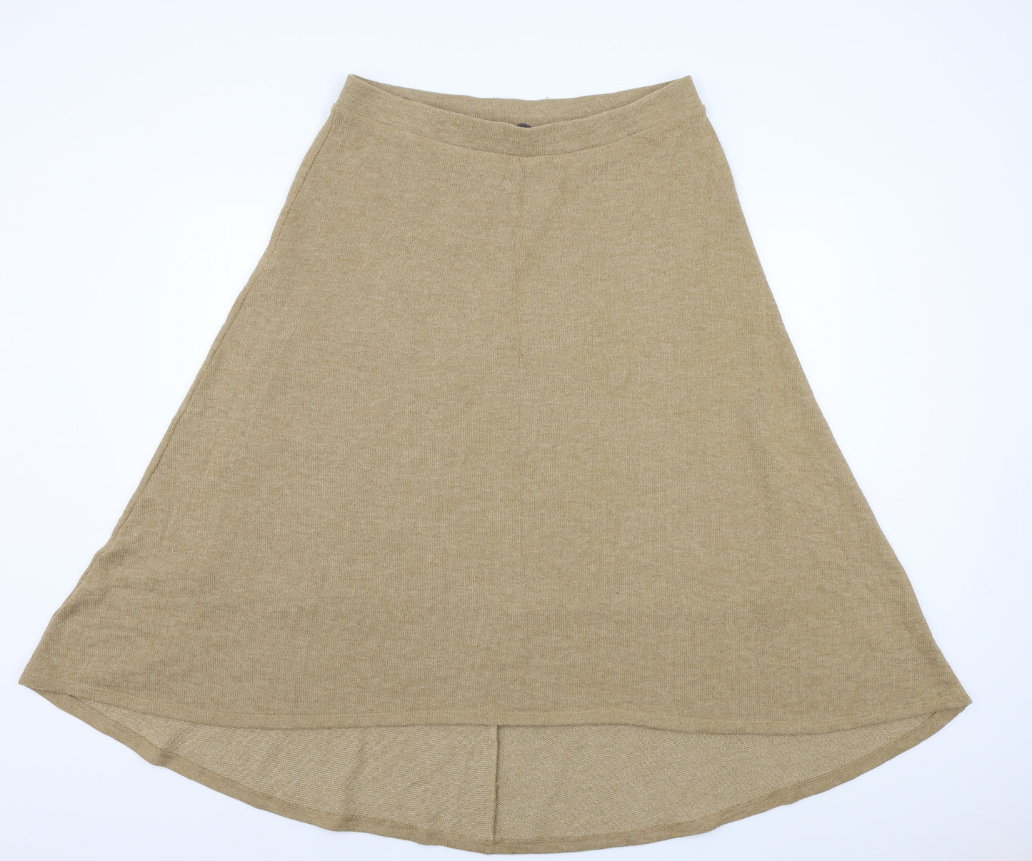 M&S Womens Beige  Knit Flare Skirt Size 16
