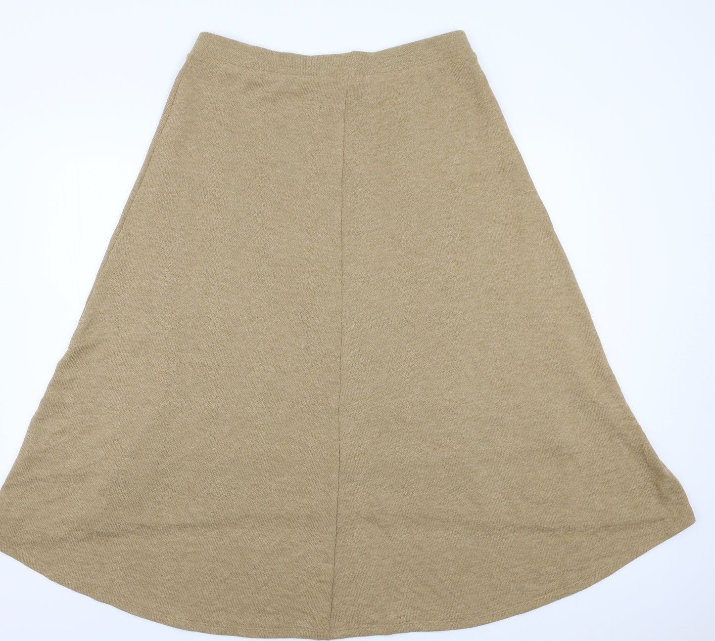 M&S Womens Beige  Knit Flare Skirt Size 16