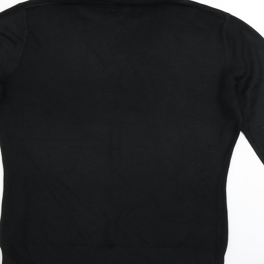 NEXT Womens Black  Knit Pullover Jumper Size 10