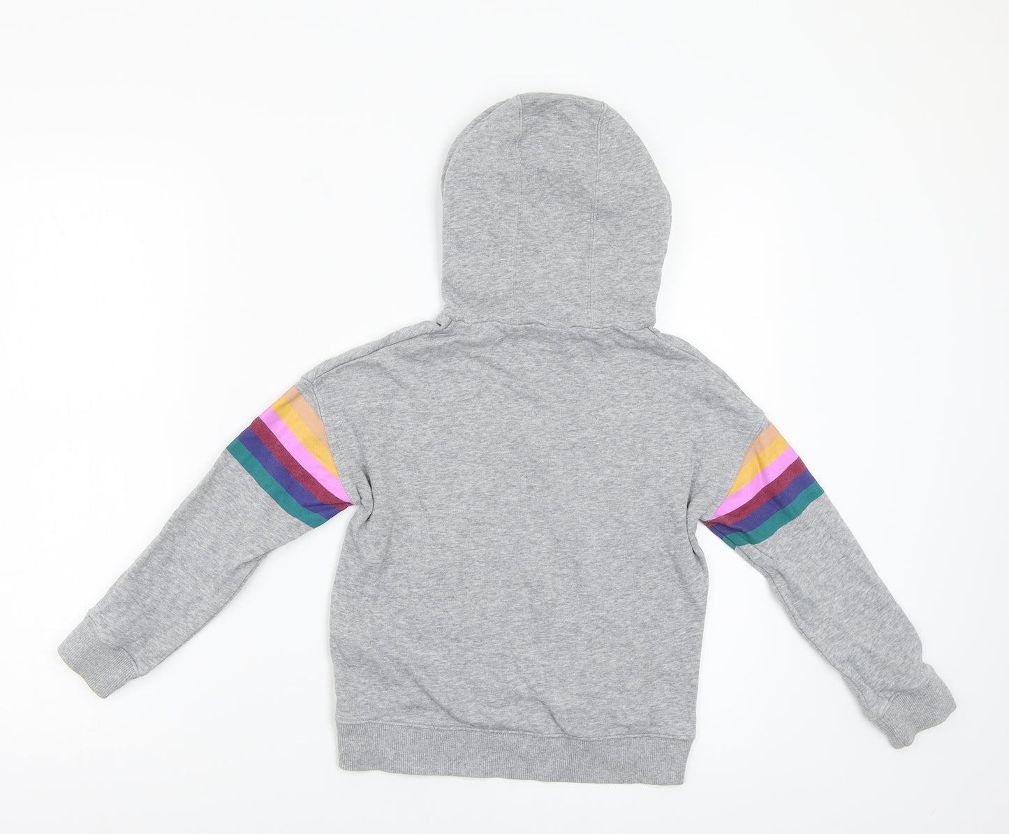 NEXT Boys Grey Striped Jersey Pullover Hoodie