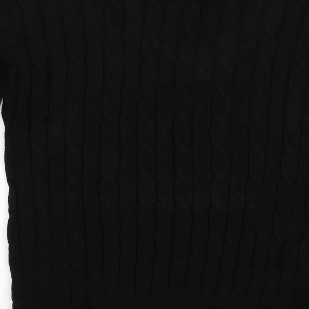 Senorita Womens Black  Knit Pullover Jumper Size 12