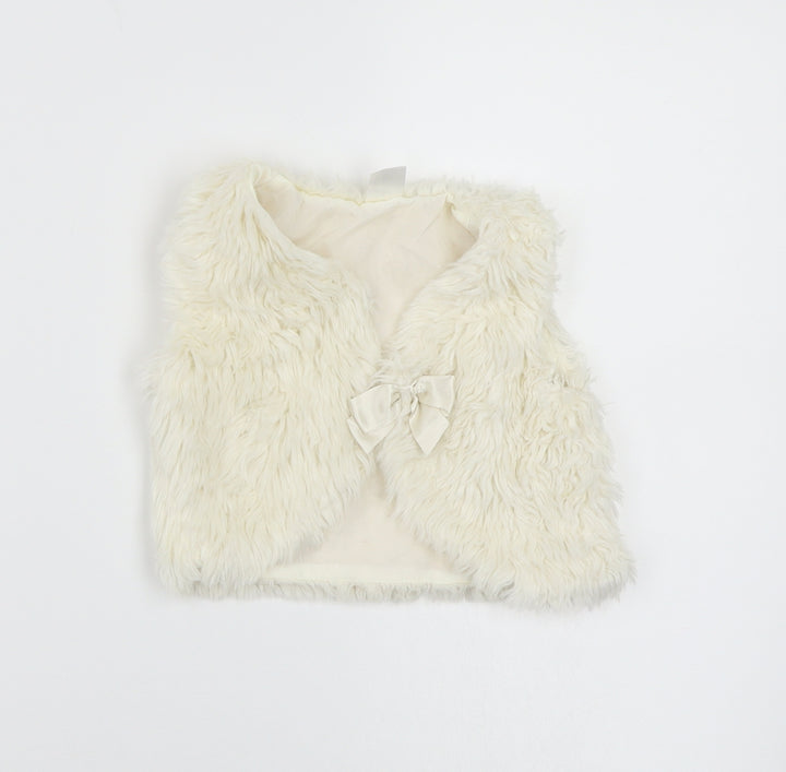 H&M Baby White   Gilet Waistcoat Size 9-12 Months