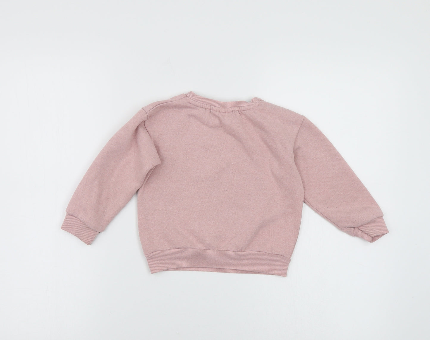 Disney Girls Pink Patchwork  Pullover Sweatshirt   - Minnie mouse