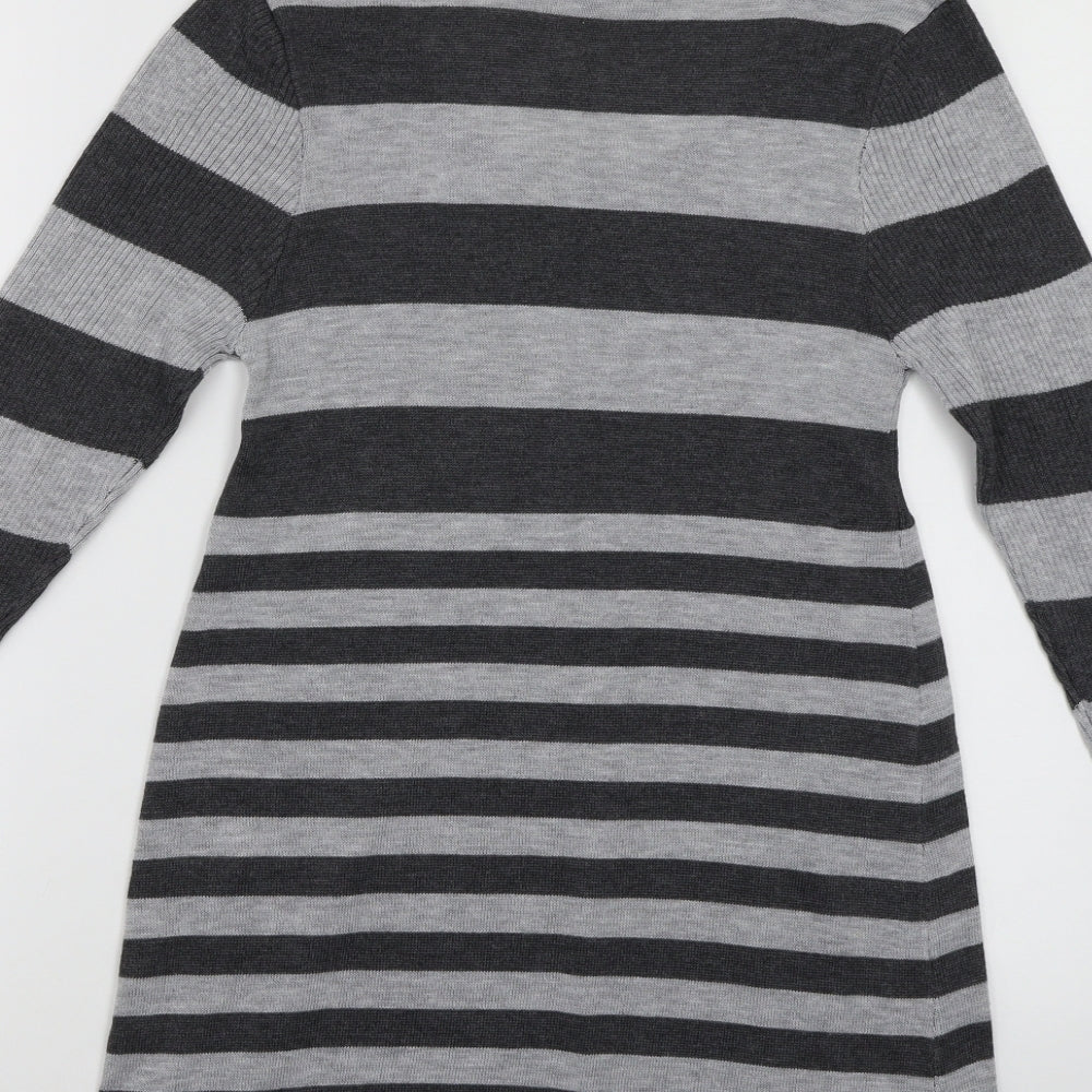 Store 21 Womens Grey Striped Knit Fit & Flare  Size 12