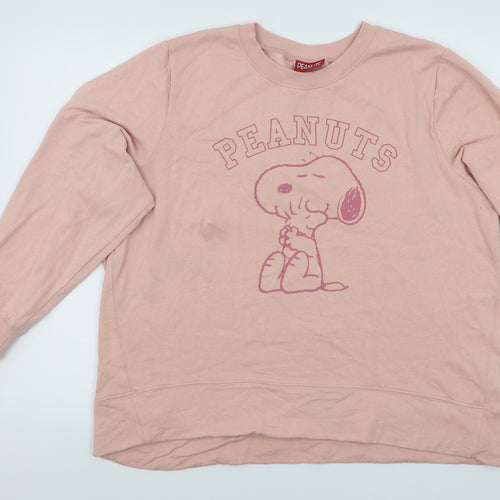 TU Womens Pink   Pullover Sweatshirt Size 20  - Peanuts Snoopy