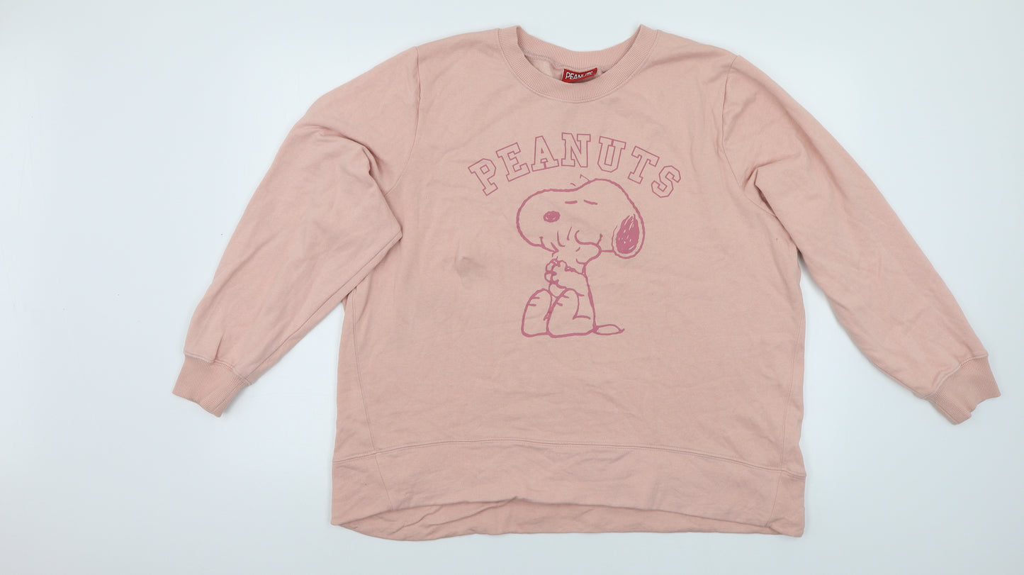 TU Womens Pink   Pullover Sweatshirt Size 20  - Peanuts Snoopy