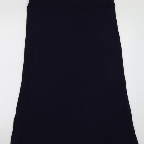 M&S Womens Blue  Knit A-Line Skirt Size XL