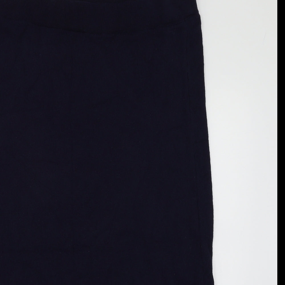 M&S Womens Blue  Knit A-Line Skirt Size XL