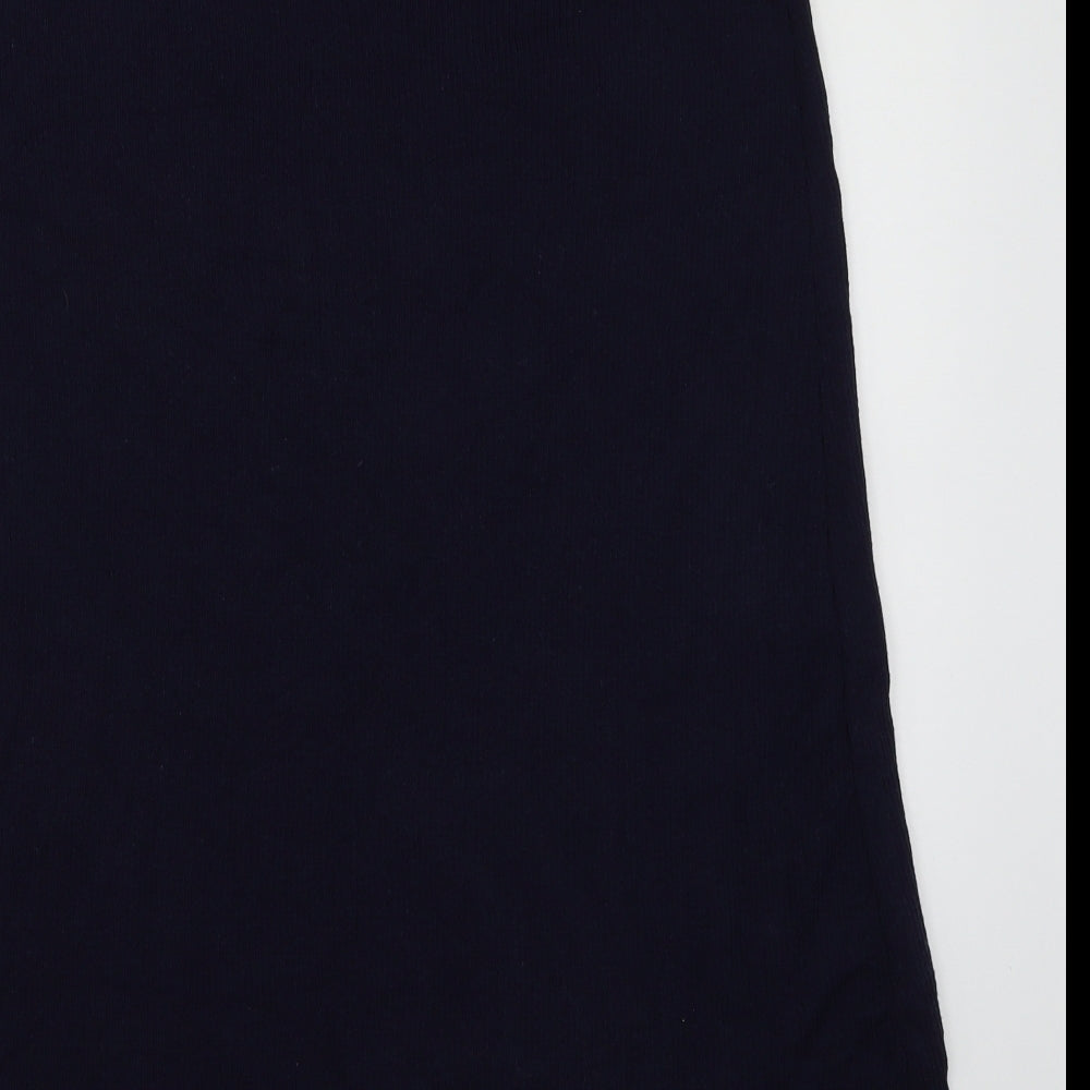 M&S Womens Blue  Knit A-Line Skirt Size XL
