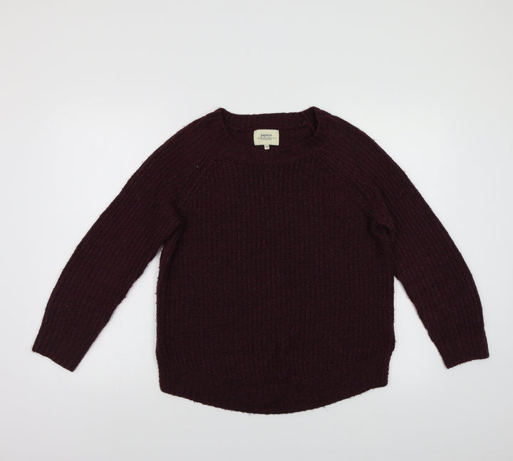 Papaya Womens Purple Knit Pullover Jumper Size 10