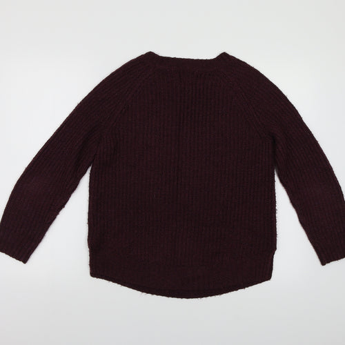 Papaya Womens Purple  Knit Pullover Jumper Size 10