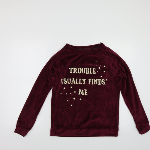 Primark Womens Purple  Fleece Pullover Sweatshirt Size XS  - Harry Potter