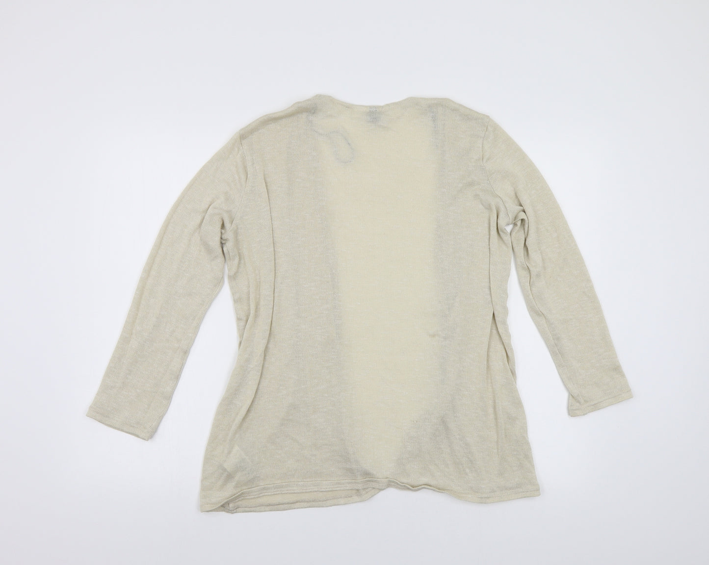 Divided by H&M Womens Beige  Mesh Cardigan Jumper Size M