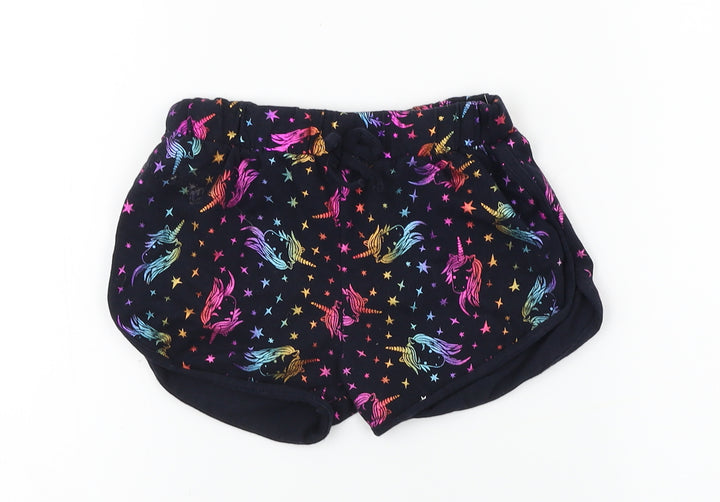 tevhit Girls Black Sleep Shorts Size 9 Years - elastic waist