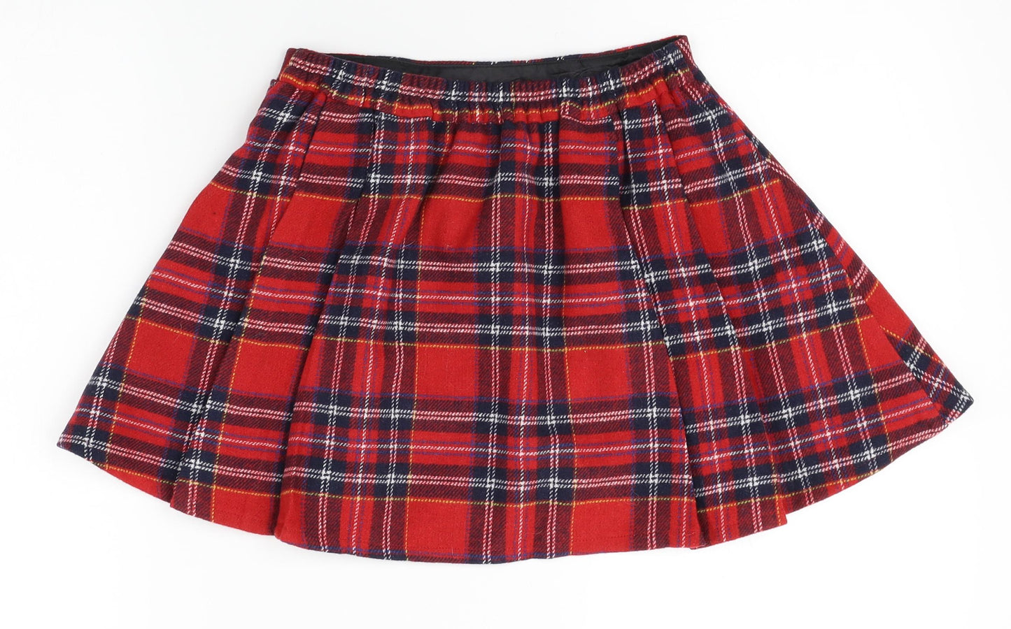 George Girls Red Plaid  Pleated Skirt Size 8-9 Years