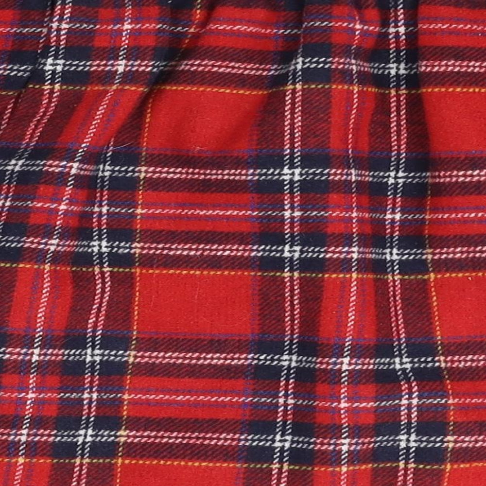 George Girls Red Plaid  Pleated Skirt Size 8-9 Years