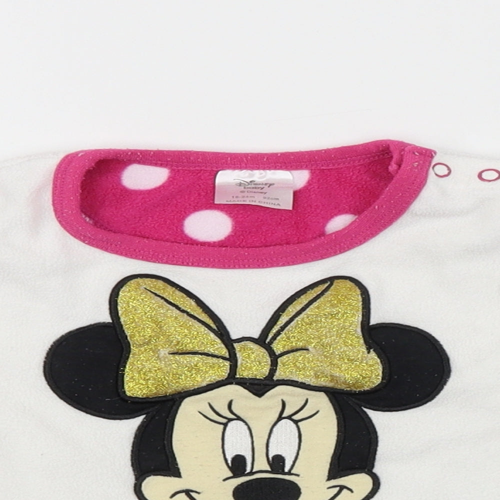 Disney Baby Girls White   Pullover Jumper Size 18-24 Months  - Minnie Mouse